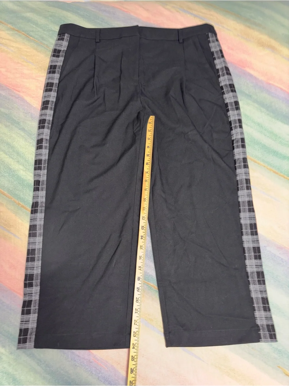 NWT Disturbia Plutone Spliced Check Straight Leg Trousers size 16 pants